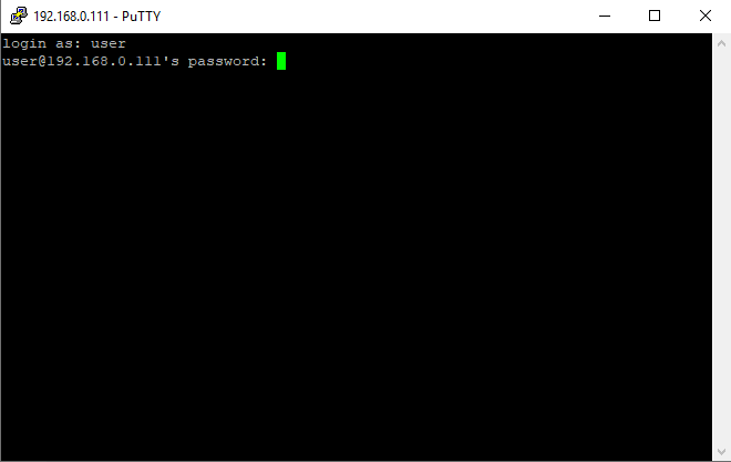 Putty password