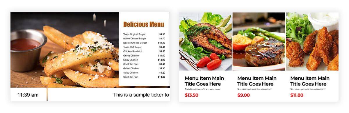 free digital menu board