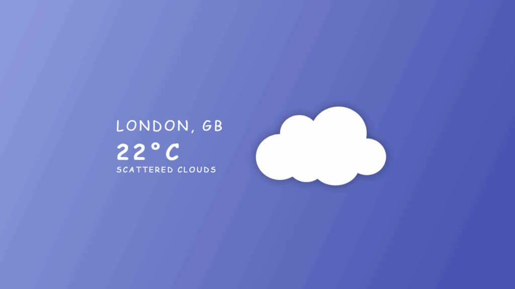 Current Weather preview example