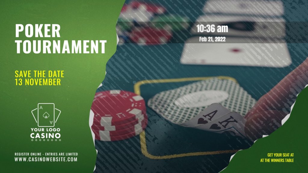Poker digital signage template for events