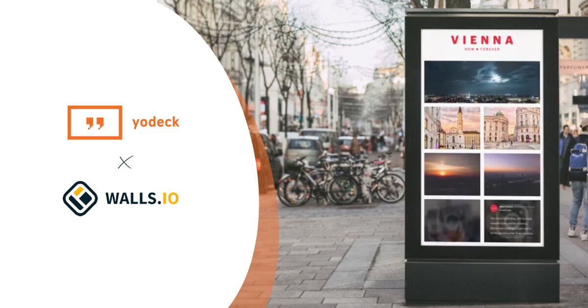 Walls.io x Yodeck Integration: Optimized social media as digital signage content