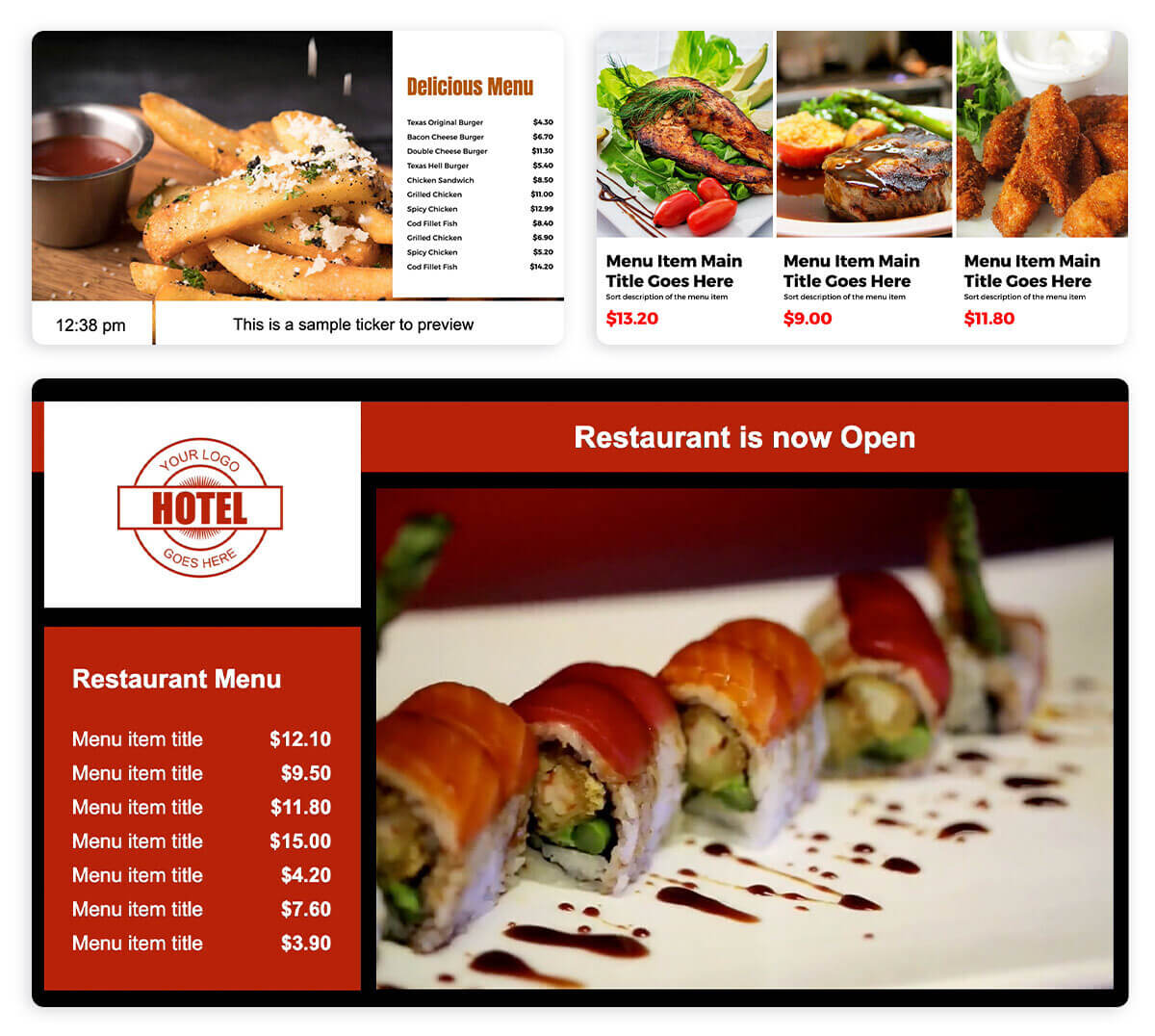 Free Digital Menu Board Templates for Restaurants, Coffee Shops & More With Regard To Menu Board Design Templates Free