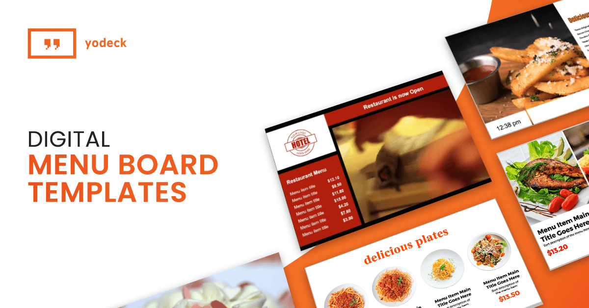 Free digital menu board templates