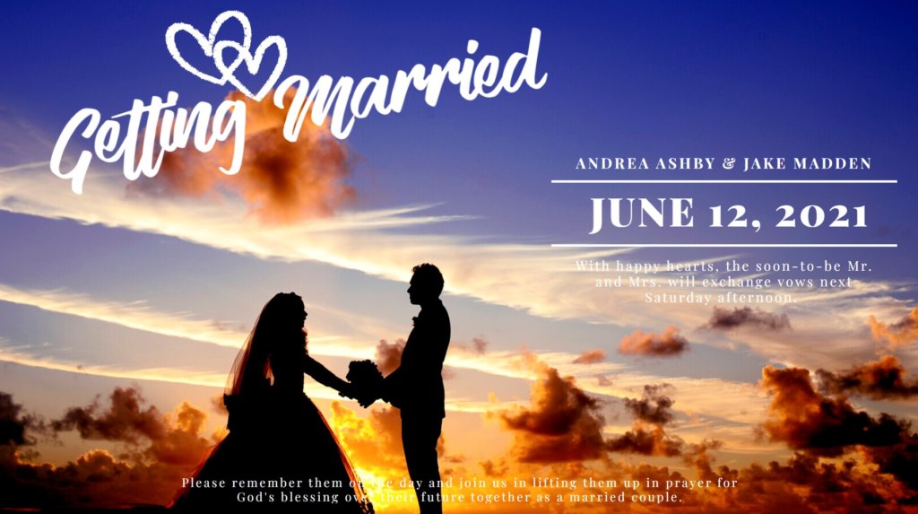 Marriage digital signage template for places of worship