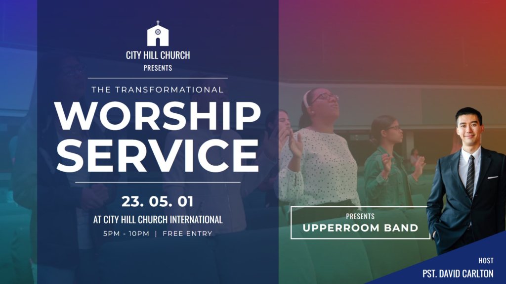 Guest digital signage template for places of worship