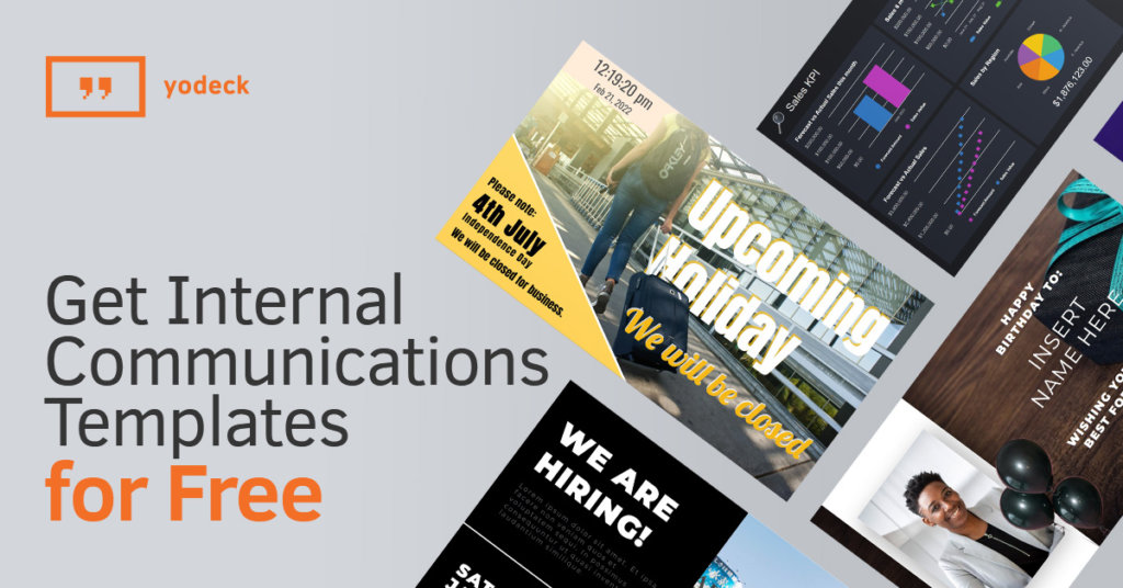 internal communications templates for digital signage