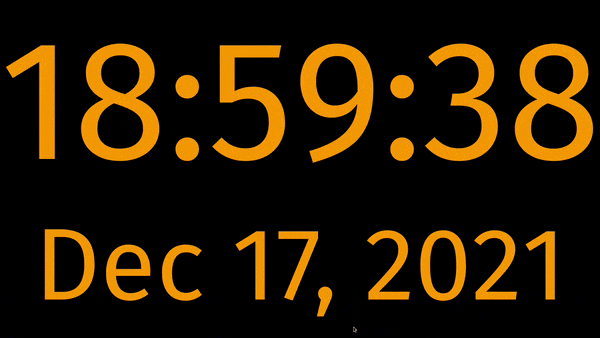 Date and Time widget