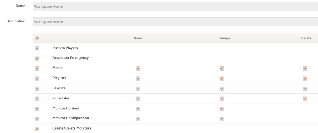 Yodeck Workspace Admin role
