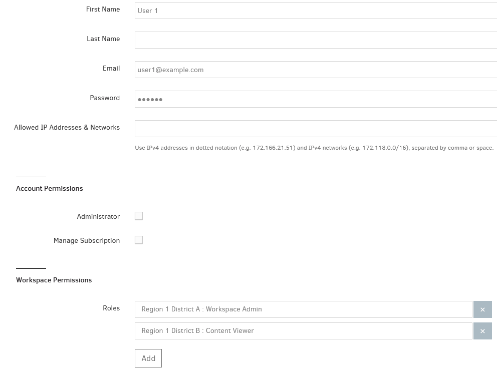 User Roles