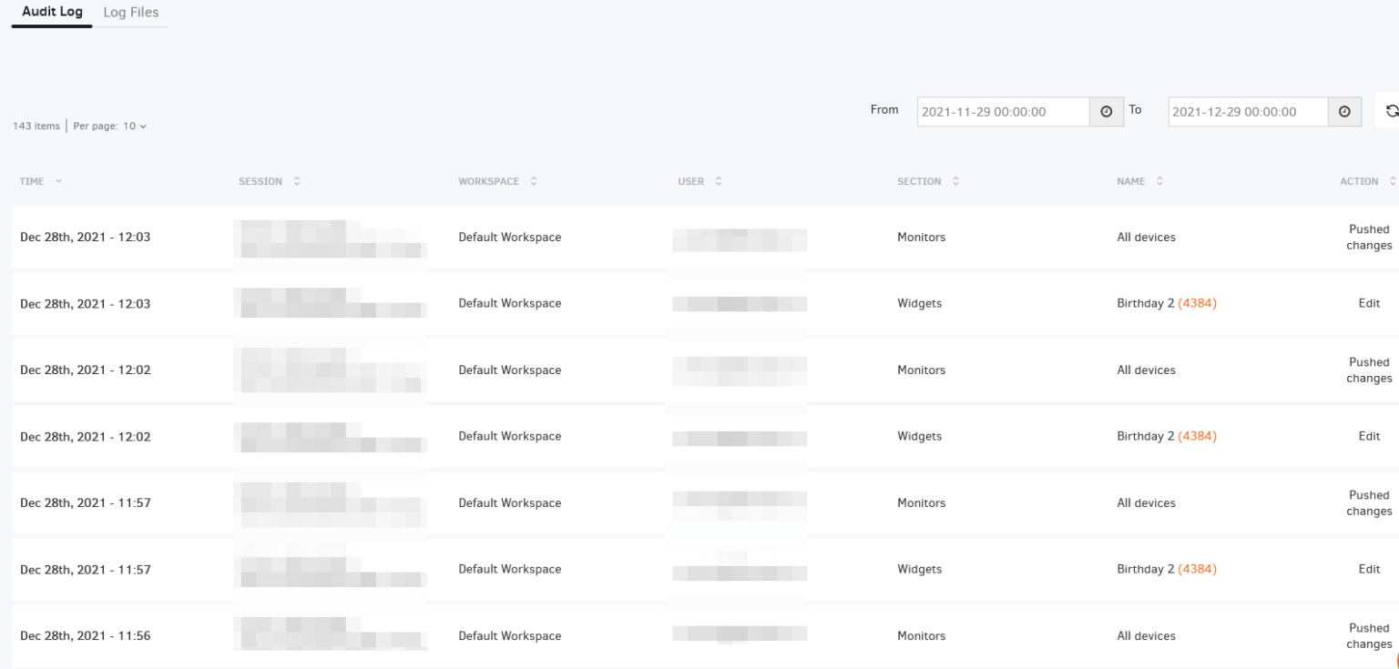 Audit Log | Yodeck Docs