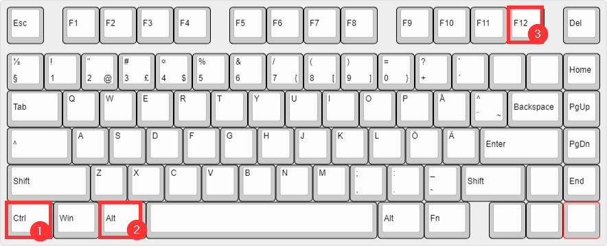 WiFi wizard keyboard shortcuts