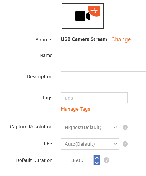 Video Input Feed Settings