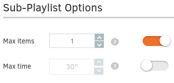Sub-playlists Options