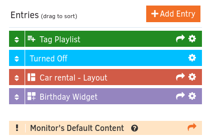 Schedule Entries Yodeck