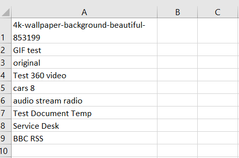 Excel CSV Playlist Yodeck