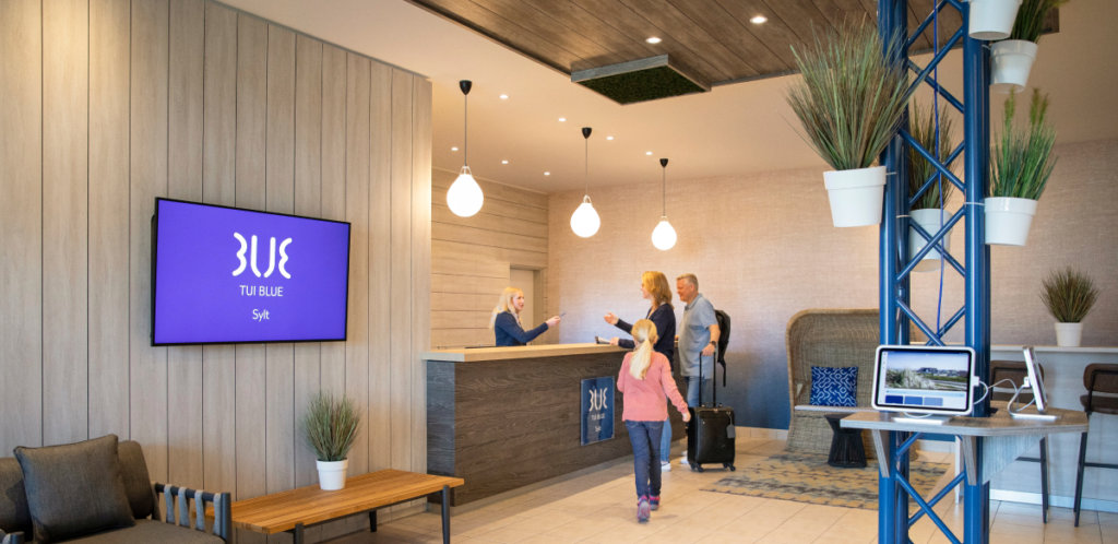 TUI lobby digital signage 