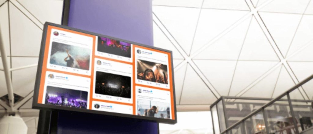 Display any social media and hashtag wall on TV