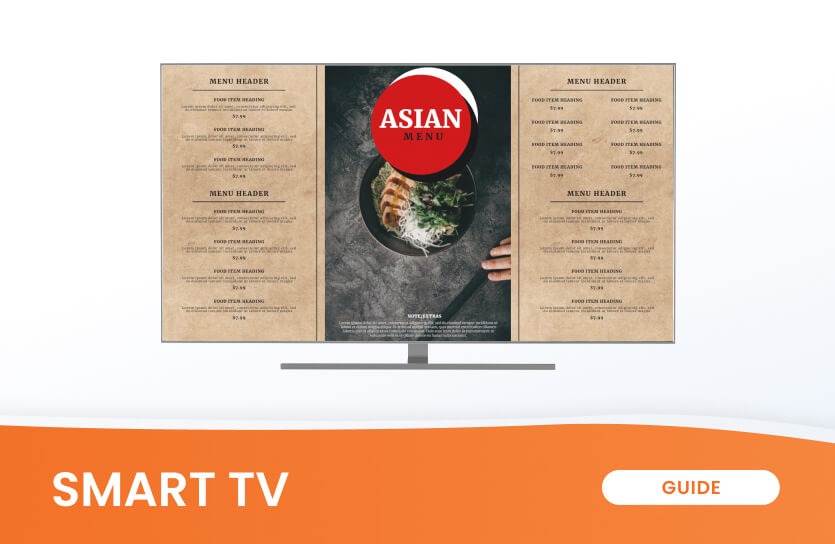 Digital signage for smart TVs