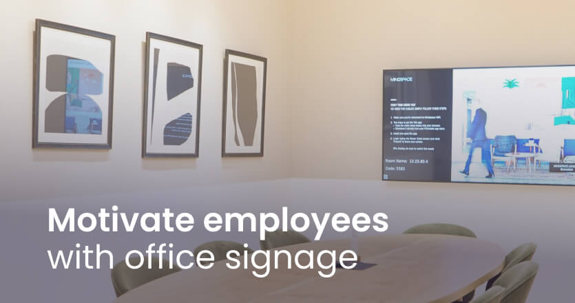 motivate employees with office signage