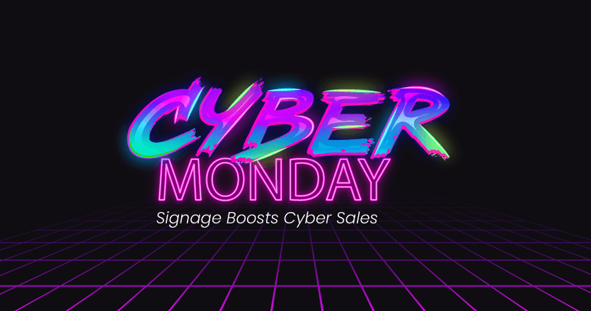 Cyber Monday digital signage