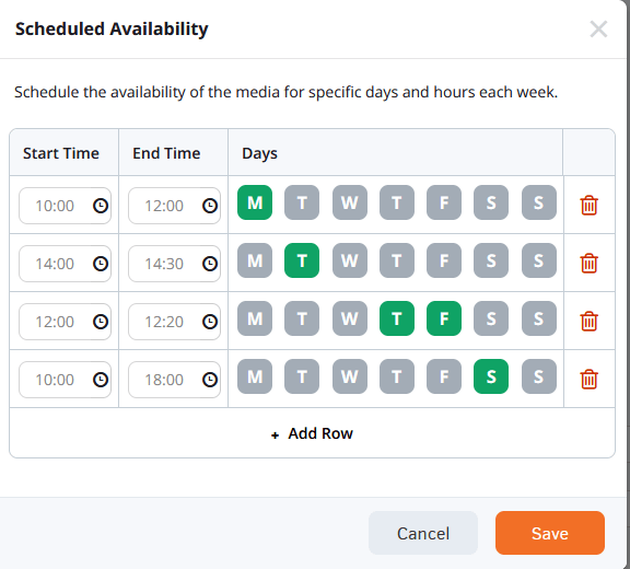 Scheduled Availability