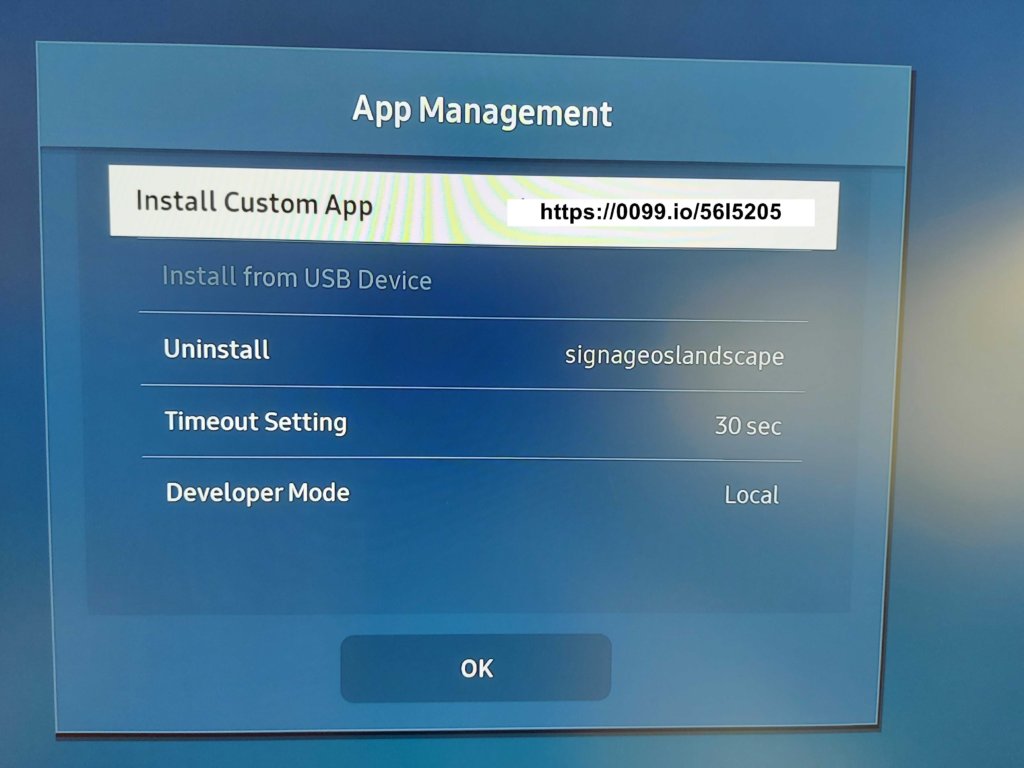 Tizen Yodeck installation