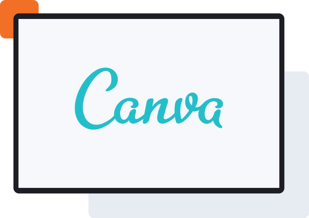 Canva logo on screen