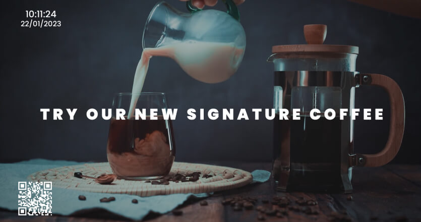 Template for trying new signature coffee