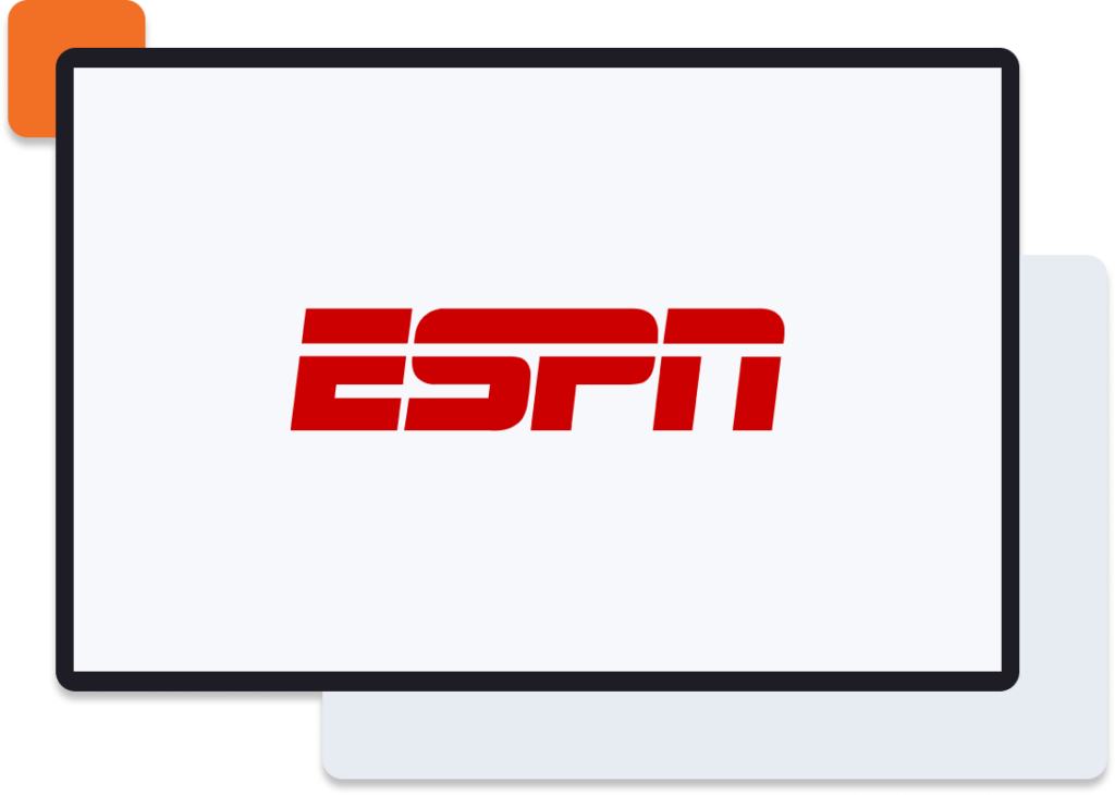 ESPN logo on screen