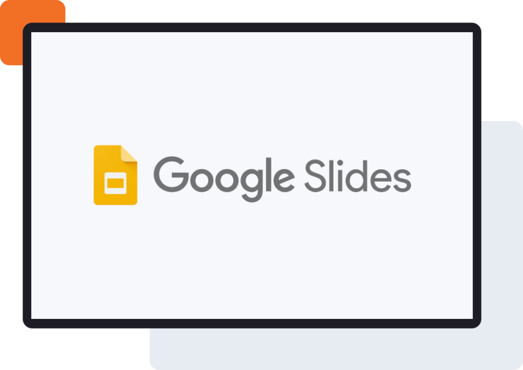 Google Slides logo on screen