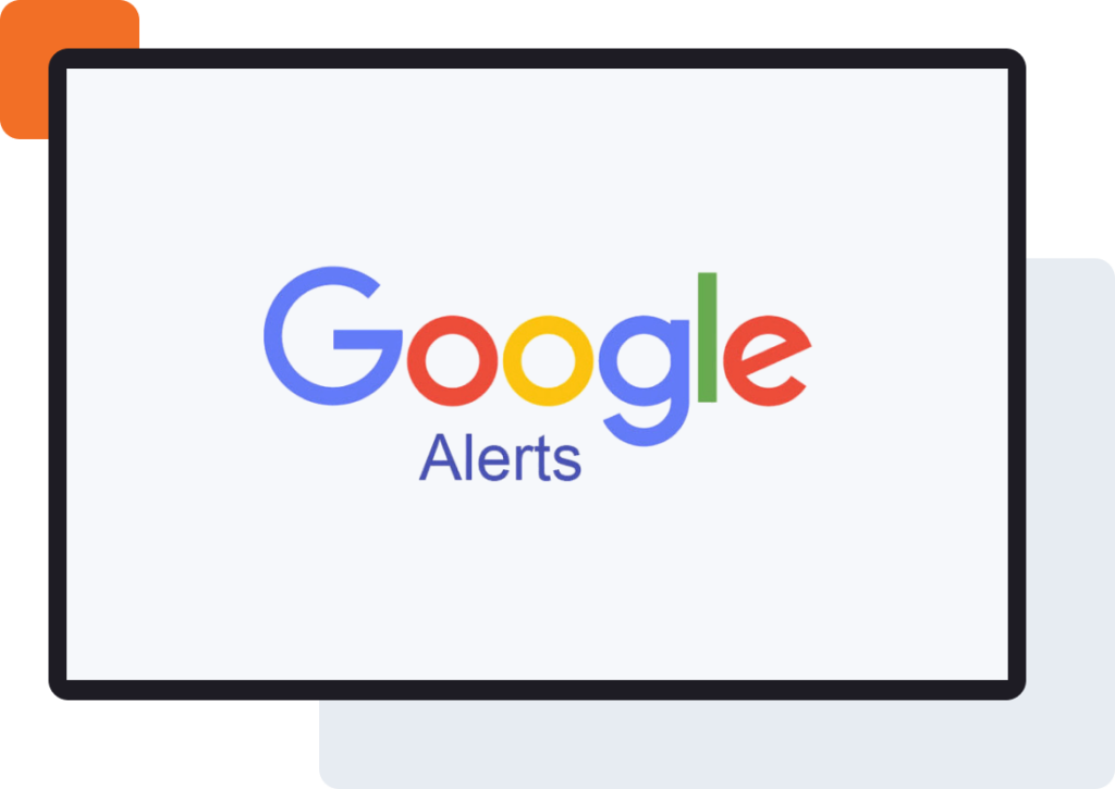 Google alerts logo on screen