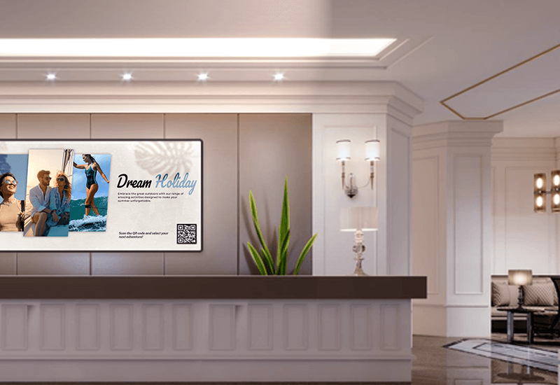 Hospitality digital signage software