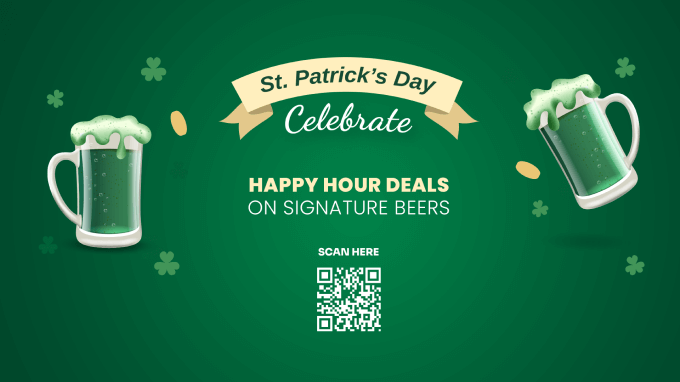 St. Patrick's day template for digital signage