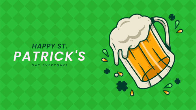 Happy St. Patrick's Day template for digital signage