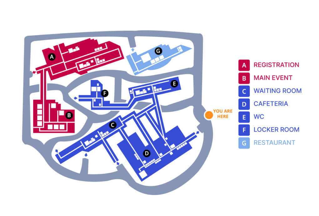 Wayfinding signage for events