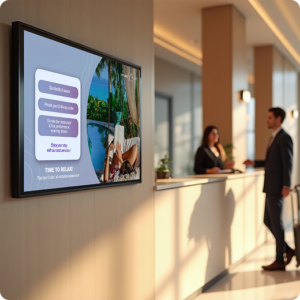 Engage guests with hospitality digital signage