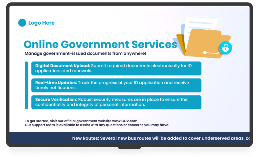 Online government services signage