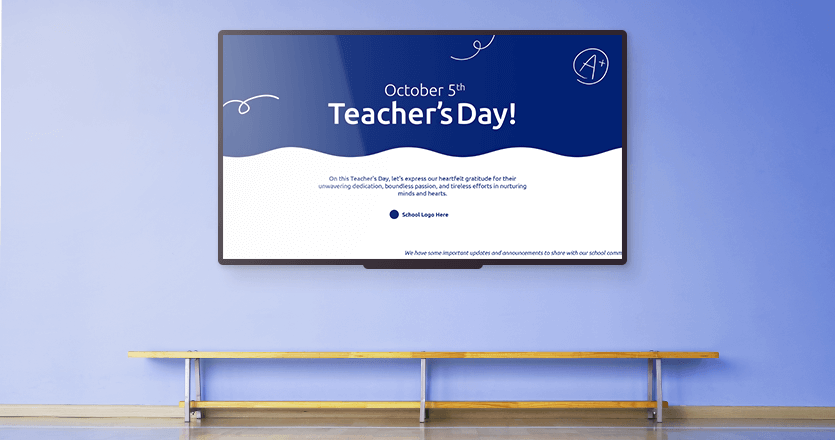 Teachers Day digital signage