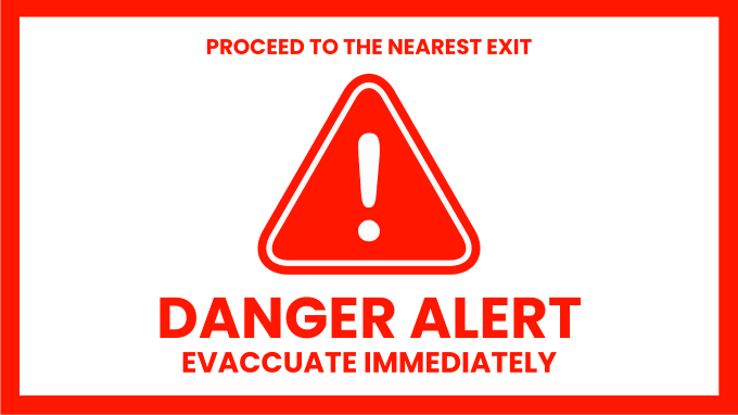 Danger alert template