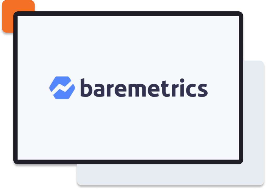 baremetrics logo on screen