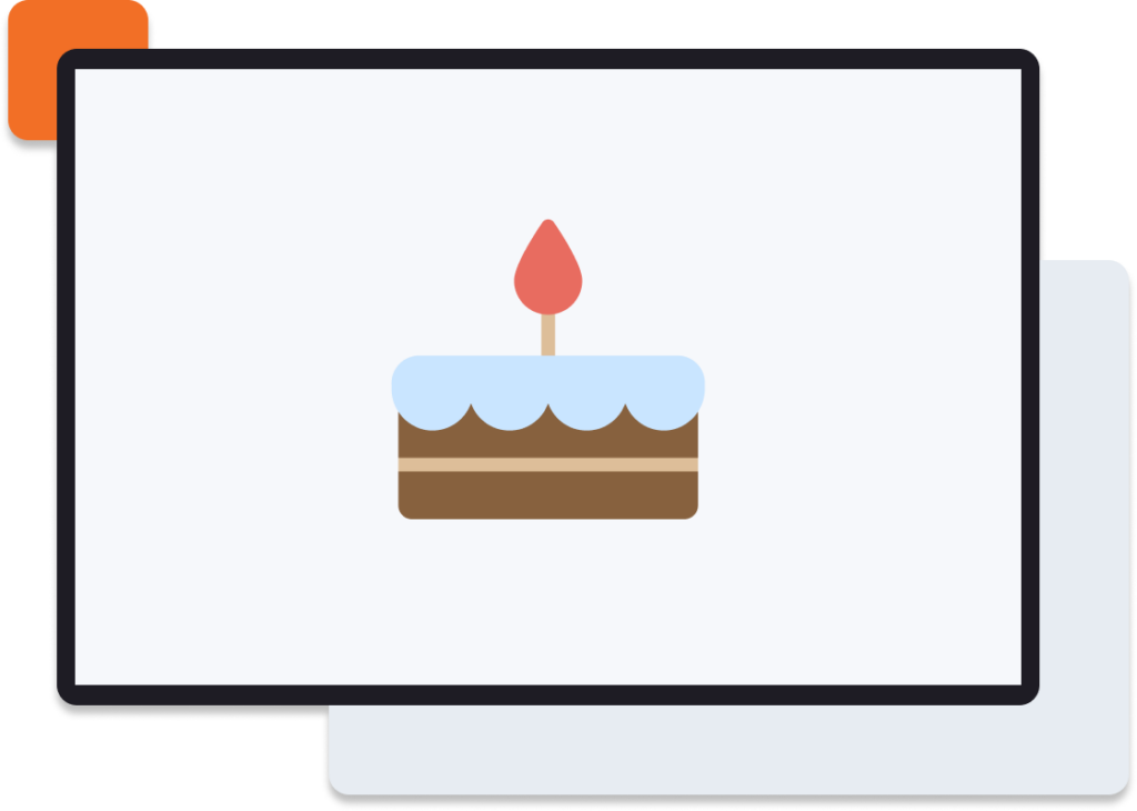 birthday notification app on screen