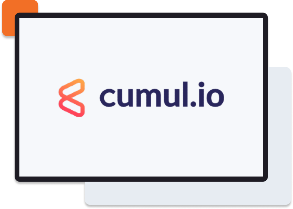 Cumul.io logo on screen