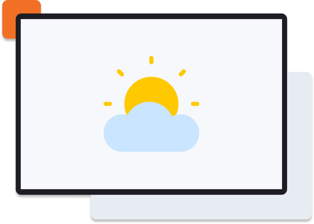 Current weather logo on screen