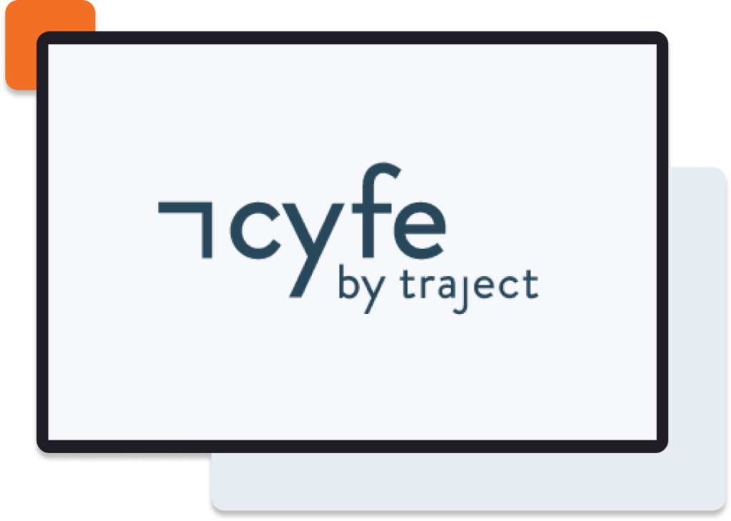 cyfe logo on screen