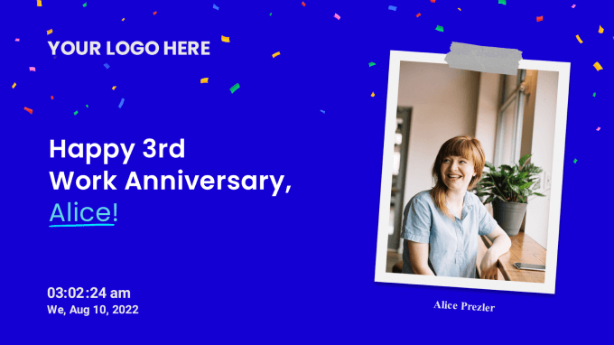 Happy work anniversary template