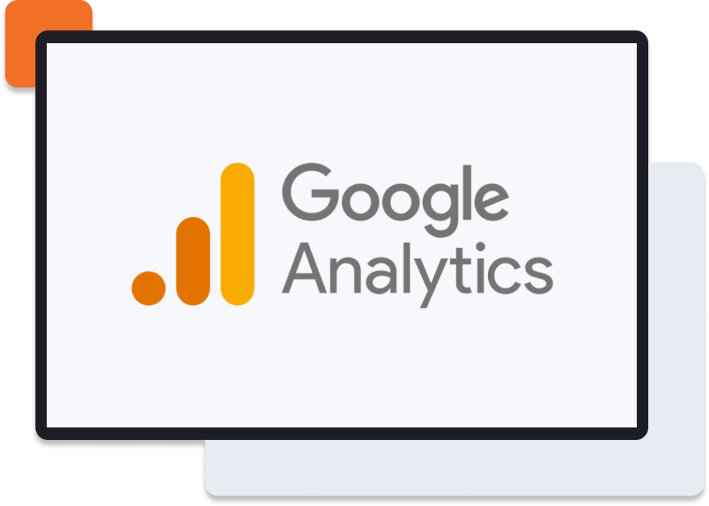 google analytics logo on screen