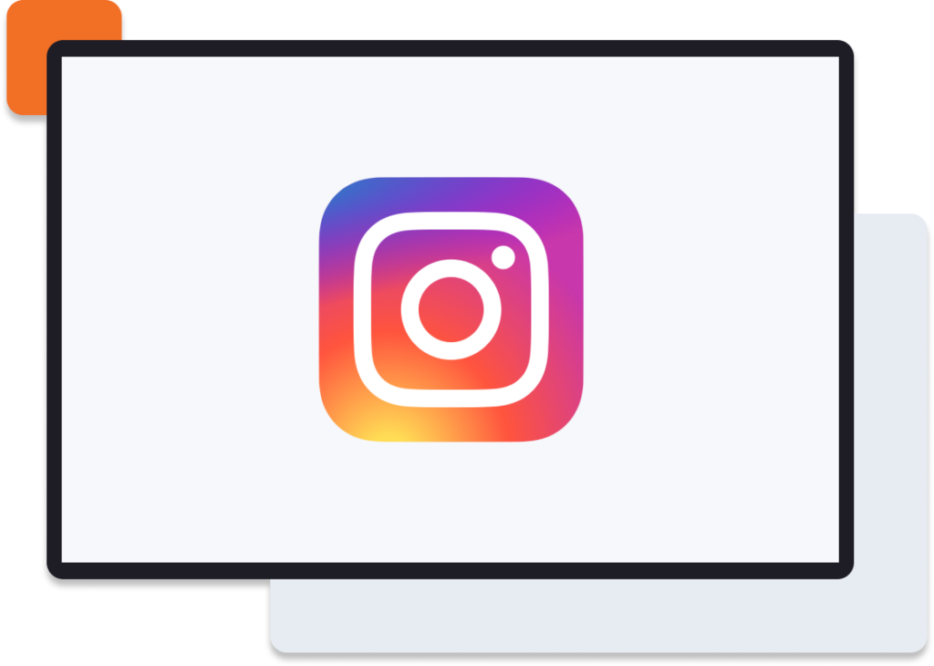 instagram logo on screen