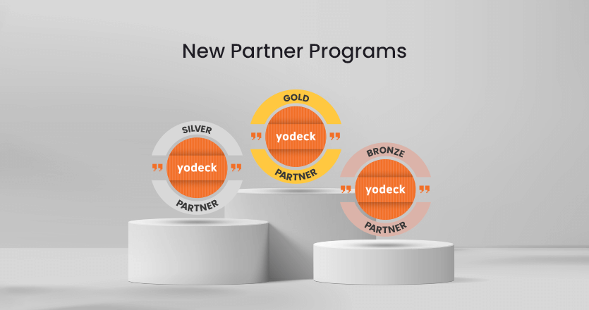 image showing the new tiering of yodeck partner programs: bronze, silver and gold