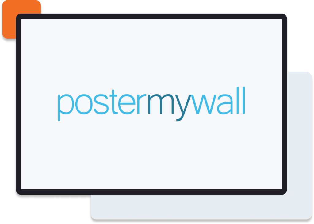 postermywall logo on screen
