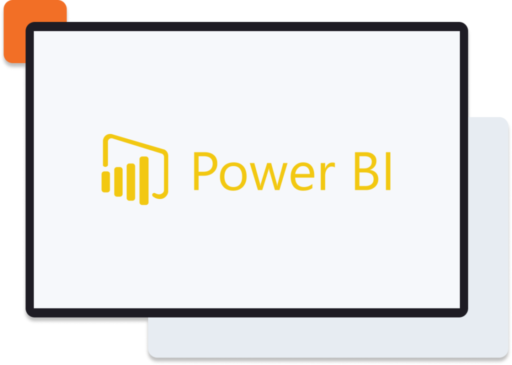 power bi logo on screen